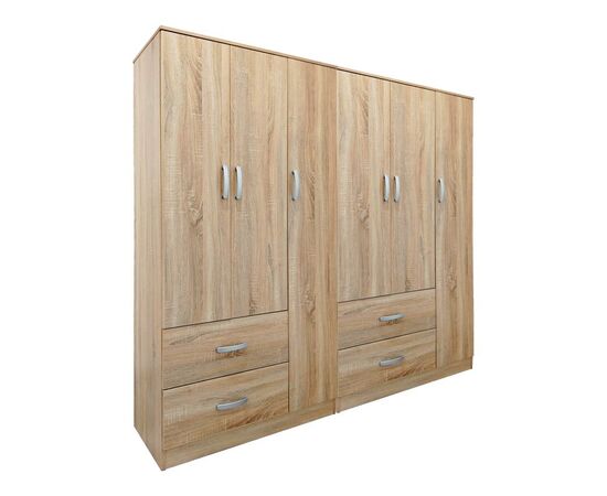 Ντουλάπα εξάφυλλη Lego pakoworld sonoma 180x42x180εκ - ΝΤΟΥΛΑΠΕΣ στο Milonadakis.gr