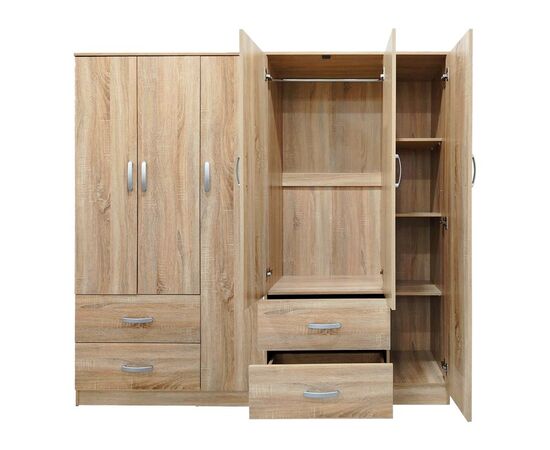 Ντουλάπα εξάφυλλη Lego pakoworld sonoma 180x42x180εκ - ΝΤΟΥΛΑΠΕΣ στο Milonadakis.gr