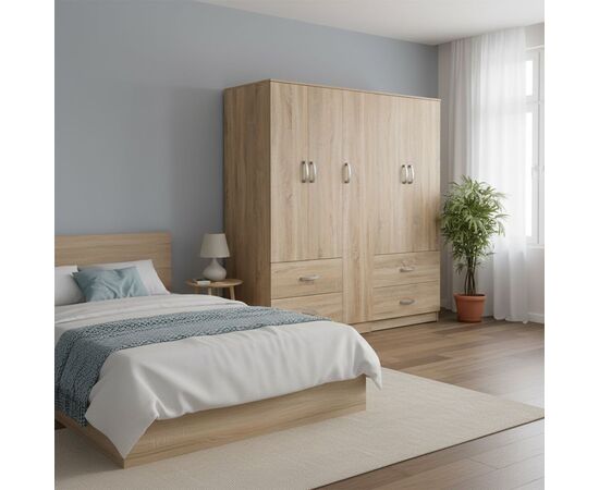 Ντουλάπα πεντάφυλλη Lego pakoworld sonoma 170x42x180εκ - ΝΤΟΥΛΑΠΕΣ στο Milonadakis.gr