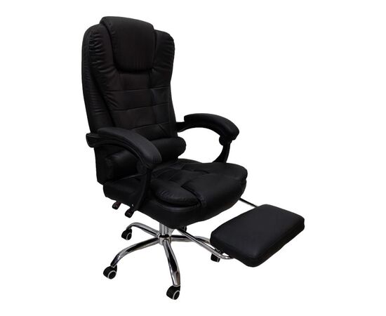 Καρέκλα γραφείου διευθυντή με υποπόδιο Worko pakoworld pu σε μαύρη απόχρωση 66x62x113-121εκ - ΚΑΡΕΚΛΕΣ ΓΡΑΦΕΙΟΥ στο Milonadakis.gr