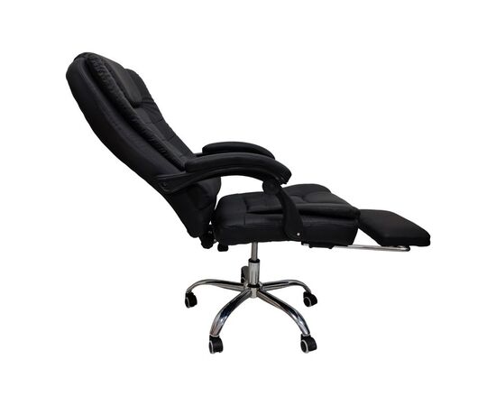 Καρέκλα γραφείου διευθυντή με υποπόδιο Worko pakoworld pu σε μαύρη απόχρωση 66x62x113-121εκ - ΚΑΡΕΚΛΕΣ ΓΡΑΦΕΙΟΥ στο Milonadakis.gr