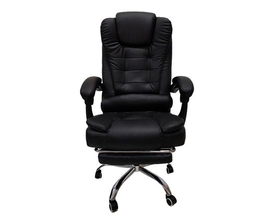 Καρέκλα γραφείου διευθυντή με υποπόδιο Worko pakoworld pu σε μαύρη απόχρωση 66x62x113-121εκ - ΚΑΡΕΚΛΕΣ ΓΡΑΦΕΙΟΥ στο Milonadakis.gr