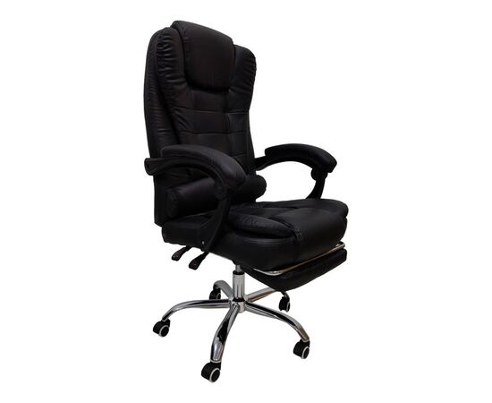 Καρέκλα γραφείου διευθυντή με υποπόδιο Worko pakoworld pu σε μαύρη απόχρωση 66x62x113-121εκ - ΚΑΡΕΚΛΕΣ ΓΡΑΦΕΙΟΥ στο Milonadakis.gr