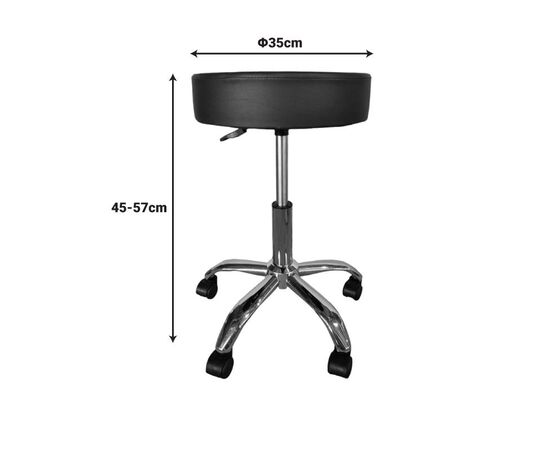 Σκαμπό γραφείου-εργασίας τροχήλατο Tebere pakoworld pu σε λευκή απόχρωση 35x35x45-57εκ - ΚΑΡΕΚΛΕΣ ΓΡΑΦΕΙΟΥ στο Milonadakis.gr