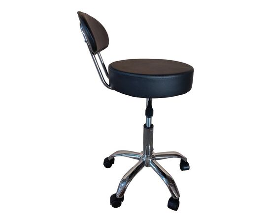 Σκαμπό γραφείου-εργασίας τροχήλατο με πλάτη Tebere pakoworld pu σε μαύρη απόχρωση 35x35x65-77εκ - ΚΑΡΕΚΛΕΣ ΓΡΑΦΕΙΟΥ στο Milonadakis.gr