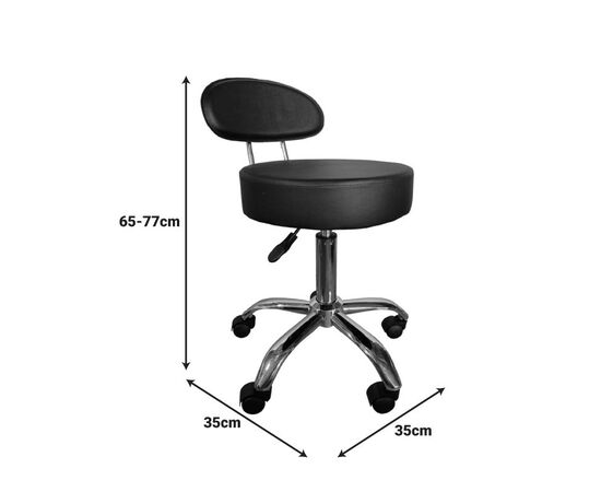 Σκαμπό γραφείου-εργασίας τροχήλατο με πλάτη Tebere pakoworld pu σε λευκή απόχρωση 35x35x65-77εκ - ΚΑΡΕΚΛΕΣ ΓΡΑΦΕΙΟΥ στο Milonadakis.gr