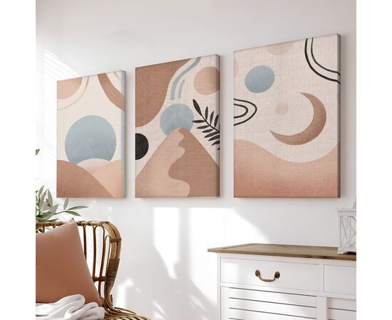 Πίνακας σε καμβά Leberto pakoworld τρίπτυχος με ψηφιακή εκτύπωση και πλαίσιο 50x2x70εκ - ΠΙΝΑΚΕΣ στο Milonadakis.gr