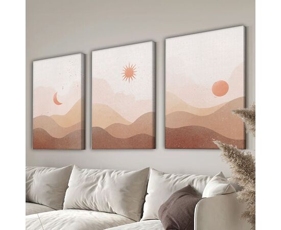 Πίνακας σε καμβά Belan pakoworld τρίπτυχος με ψηφιακή εκτύπωση και πλαίσιο 50x2x70εκ - ΠΙΝΑΚΕΣ στο Milonadakis.gr