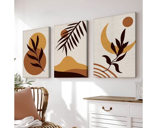 Πίνακας σε καμβά Decon pakoworld τρίπτυχος με ψηφιακή εκτύπωση και πλαίσιο 50x2x70εκ - ΠΙΝΑΚΕΣ στο Milonadakis.gr