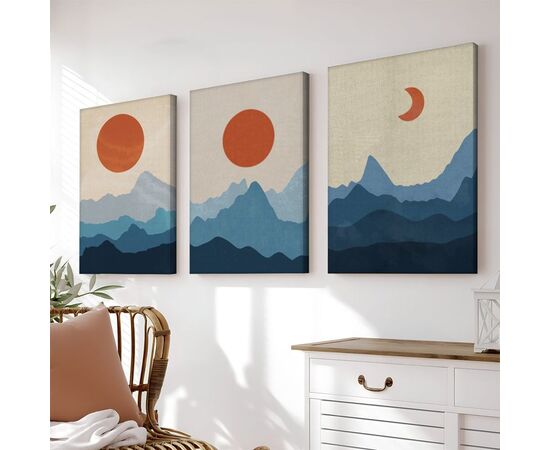 Πίνακας σε καμβά Voriel pakoworld τρίπτυχος με ψηφιακή εκτύπωση και πλαίσιο 40x2x60εκ - ΠΙΝΑΚΕΣ στο Milonadakis.gr