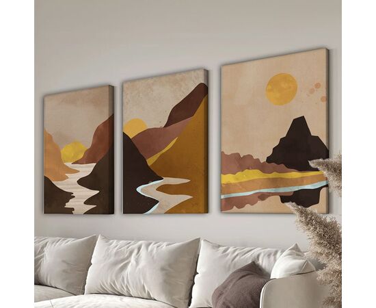 Πίνακας σε καμβά Elthar pakoworld τρίπτυχος με ψηφιακή εκτύπωση και πλαίσιο 50x2x70εκ - ΠΙΝΑΚΕΣ στο Milonadakis.gr