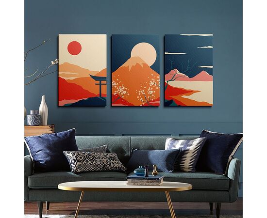 Πίνακας σε καμβά Mevra pakoworld τρίπτυχος με ψηφιακή εκτύπωση και πλαίσιο 50x2x70εκ - ΠΙΝΑΚΕΣ στο Milonadakis.gr