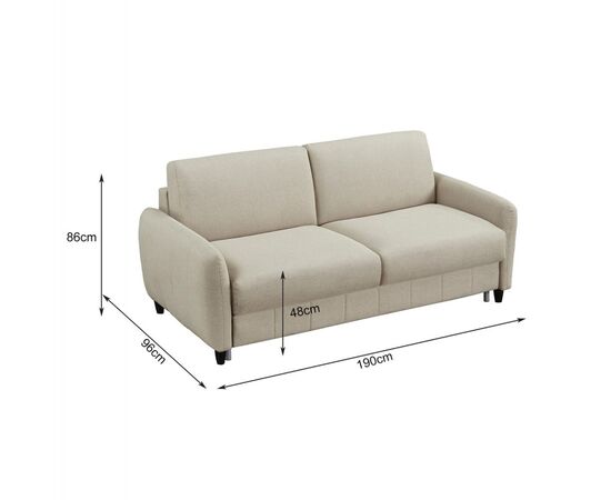 ΚΑΝΑΠΕΣ-ΚΡΕΒΑΤΙ ΜΕ ΑΝΑΔΙΠΛ.ΣΤΡΩΜΑ ETUDINE HM3311.02 ΜΠΕΖ ΥΦΑΣΜΑ 185x97x87Υεκ - ΚΑΝΑΠΕΔΕΣ-ΣΑΛΟΝΙΑ στο Milonadakis.gr