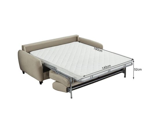 ΚΑΝΑΠΕΣ-ΚΡΕΒΑΤΙ ΜΕ ΑΝΑΔΙΠΛ.ΣΤΡΩΜΑ ETUDINE HM3311.02 ΜΠΕΖ ΥΦΑΣΜΑ 185x97x87Υεκ - ΚΑΝΑΠΕΔΕΣ-ΣΑΛΟΝΙΑ στο Milonadakis.gr