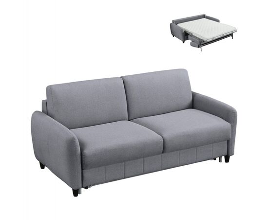 ΚΑΝΑΠΕΣ-ΚΡΕΒΑΤΙ ΜΕ ΑΝΑΔΙΠΛ.ΣΤΡΩΜΑ ETUDINE HM3311.01 ΓΚΡΙ ΥΦΑΣΜΑ 185x97x87Υεκ - ΚΑΝΑΠΕΔΕΣ-ΣΑΛΟΝΙΑ στο Milonadakis.gr