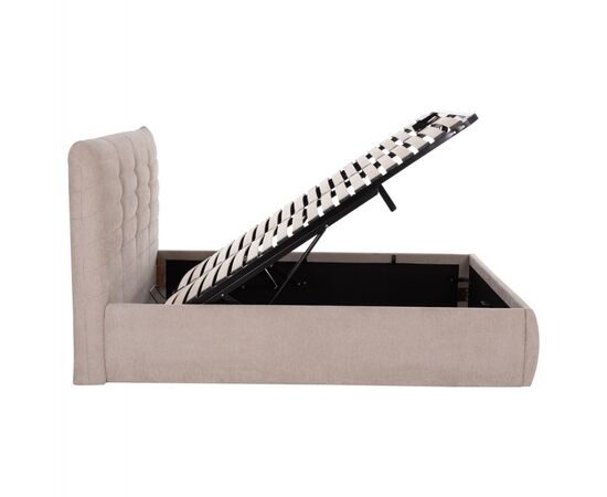 ΚΡΕΒΑΤΙ ΔΙΠΛΟ SANDRA HM732.03 ΜΠΕΖ ΥΦΑΣΜΑ & ΑΠΟΘΗΚΕΥΤΙΚΟΣ ΧΩΡΟΣ ΓΙΑ ΣΤΡΩΜΑ 160x200εκ - ΚΡΕΒΑΤΙΑ στο Milonadakis.gr