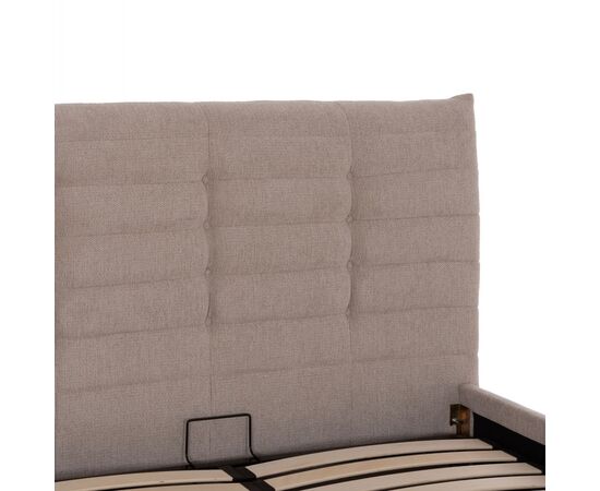 ΚΡΕΒΑΤΙ ΔΙΠΛΟ SANDRA HM732.03 ΜΠΕΖ ΥΦΑΣΜΑ & ΑΠΟΘΗΚΕΥΤΙΚΟΣ ΧΩΡΟΣ ΓΙΑ ΣΤΡΩΜΑ 160x200εκ - ΚΡΕΒΑΤΙΑ στο Milonadakis.gr