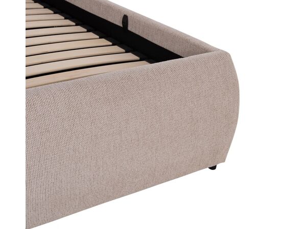 ΚΡΕΒΑΤΙ ΔΙΠΛΟ SANDRA HM732.03 ΜΠΕΖ ΥΦΑΣΜΑ & ΑΠΟΘΗΚΕΥΤΙΚΟΣ ΧΩΡΟΣ ΓΙΑ ΣΤΡΩΜΑ 160x200εκ - ΚΡΕΒΑΤΙΑ στο Milonadakis.gr