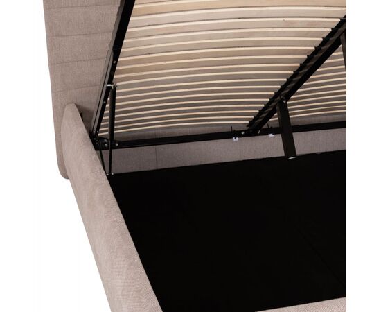 ΚΡΕΒΑΤΙ ΔΙΠΛΟ SANDRA HM732.03 ΜΠΕΖ ΥΦΑΣΜΑ & ΑΠΟΘΗΚΕΥΤΙΚΟΣ ΧΩΡΟΣ ΓΙΑ ΣΤΡΩΜΑ 160x200εκ - ΚΡΕΒΑΤΙΑ στο Milonadakis.gr