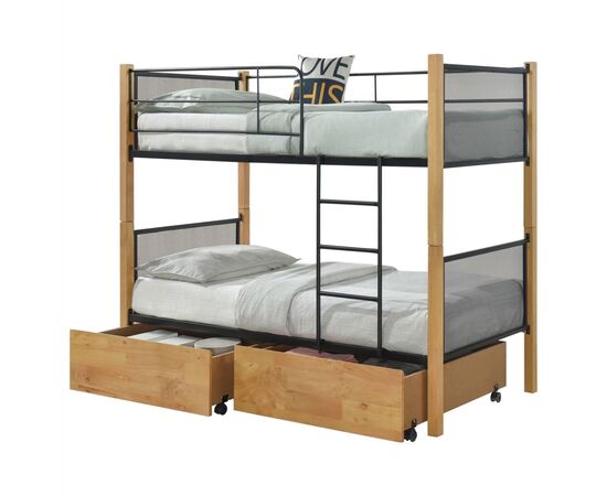 ΚΡΕΒΑΤΙ ΚΟΥΚΕΤΑ ΜΕ 2 ΕΠΙΔΑΠΕΔΙΑ ΣΥΡΤΑΡΙΑ RAYVEN HM21119.02 ΞΥΛΟ-ΜΕΤΑΛΛΟ-ΓΙΑ ΣΤΡΩΜΑΤΑ  90x190εκ - ΠΑΙΔΙΚΟ ΔΩΜΑΤΙΟ στο Milonadakis.gr