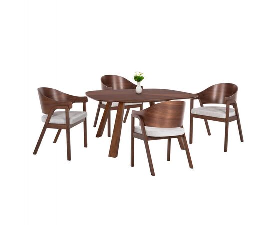 ΣΕΤ ΤΡΑΠΕΖΑΡΙΑΣ 5ΤΜΧ RINER HM21340 ΤΕΤΡΑΓΩΝΟ ΤΡΑΠΕΖΙ ΑΠΟ MDF--ΚΑΡΕΚΛΕΣ ΑΠΟ RUBBERWOOD - ΤΡΑΠΕΖΑΡΙΕΣ στο Milonadakis.gr