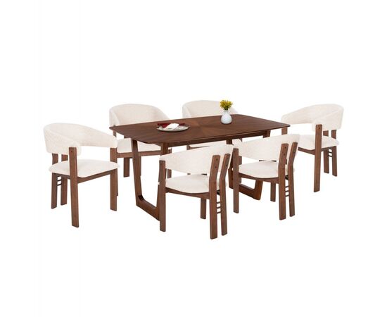 ΣΕΤ ΤΡΑΠΕΖΑΡΙΑΣ 7ΤΜΧ ZARRA HM21338.01 ΤΡΑΠΕΖΙ ΑΠΟ MDF--ΚΑΡΕΚΛΕΣ ΜΕ ΜΠΟΥΚΛΕ ΥΦΑΣΜΑ - ΤΡΑΠΕΖΑΡΙΕΣ στο Milonadakis.gr