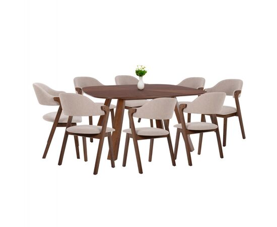 ΣΕΤ ΤΡΑΠΕΖΑΡΙΑΣ 9ΤΜΧ RIDER HM21341 ΤΡΑΠΕΖΙ ΑΠΟ MDF--ΚΑΡΕΚΛΕΣ RUBBERWOOD & ΥΦΑΣΜΑ - ΤΡΑΠΕΖΑΡΙΕΣ στο Milonadakis.gr