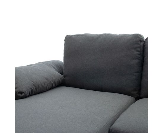 Γωνιακός καναπές Cohen pakoworld με δεξιά γωνία ύφασμα σε ανθρακί απόχρωση-πόδι μαύρο μέταλλο 240x159x83εκ - ΚΑΝΑΠΕΔΕΣ-ΣΑΛΟΝΙΑ στο Milonadakis.gr