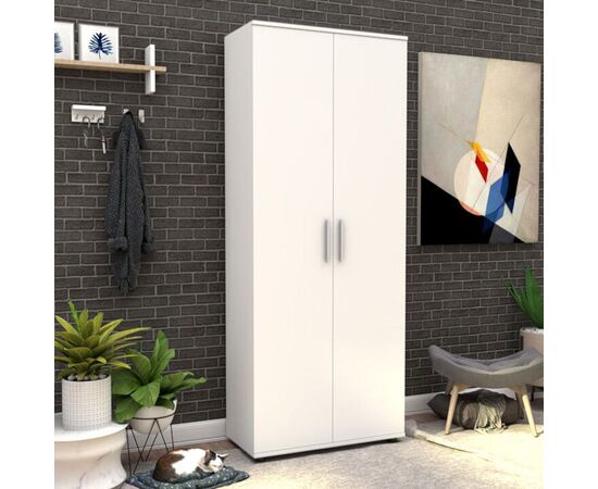 Παπουτσοθήκη-ντουλάπα Rafin pakoworld σε λευκή απόχρωση 76x36x187εκ - ΕΠΙΠΛΑ ΕΙΣΟΔΟΥ στο Milonadakis.gr