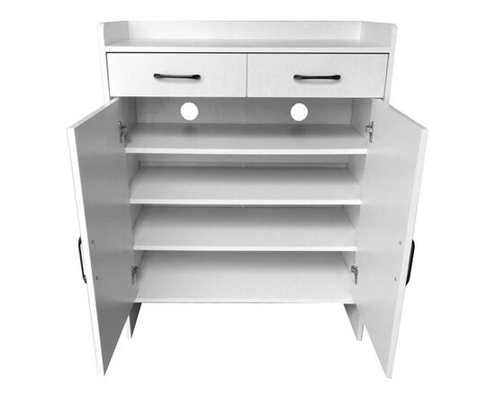 Παπουτσοθήκη Gazen pakoworld 12 ζεύγων με συρτάρια σε λευκή απόχρωση 80x33x100εκ - ΕΠΙΠΛΑ ΕΙΣΟΔΟΥ στο Milonadakis.gr