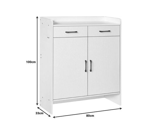 Παπουτσοθήκη Gazen pakoworld 12 ζεύγων με συρτάρια σε λευκή απόχρωση 80x33x100εκ - ΕΠΙΠΛΑ ΕΙΣΟΔΟΥ στο Milonadakis.gr