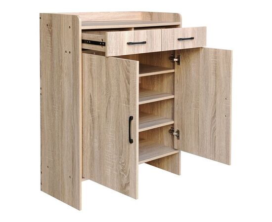 Παπουτσοθήκη Gazen pakoworld 12 ζεύγων με συρτάρια σε φυσική απόχρωση 80x33x100εκ - ΕΠΙΠΛΑ ΕΙΣΟΔΟΥ στο Milonadakis.gr