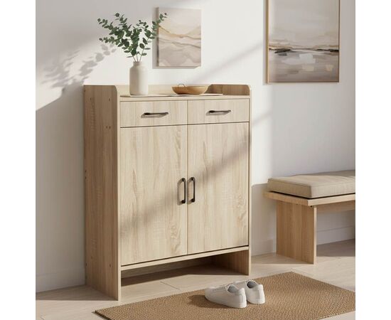 Παπουτσοθήκη Gazen pakoworld 12 ζεύγων με συρτάρια σε φυσική απόχρωση 80x33x100εκ - ΕΠΙΠΛΑ ΕΙΣΟΔΟΥ στο Milonadakis.gr