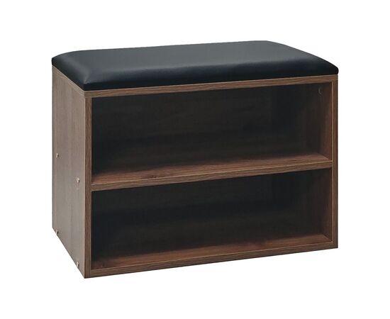 Παπουτσοθήκη-Σκαμπό Kiana pakoworld 4 ζεύγων με μαξιλάρι σε καρυδί απόχρωση 60x32x44εκ - ΕΠΙΠΛΑ ΕΙΣΟΔΟΥ στο Milonadakis.gr