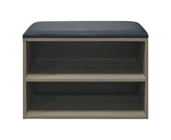 Παπουτσοθήκη-Σκαμπό Kiana pakoworld 4 ζεύγων με μαξιλάρι σε γκρι-oak απόχρωση 60x32x44εκ - ΕΠΙΠΛΑ ΕΙΣΟΔΟΥ στο Milonadakis.gr