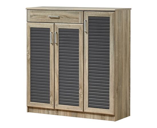 Παπουτσοθήκη-ντουλάπι Sante pakoworld 30 ζεύγων σε sonoma-ανθρακί απόχρωση 120x37x123εκ - ΕΠΙΠΛΑ ΕΙΣΟΔΟΥ στο Milonadakis.gr