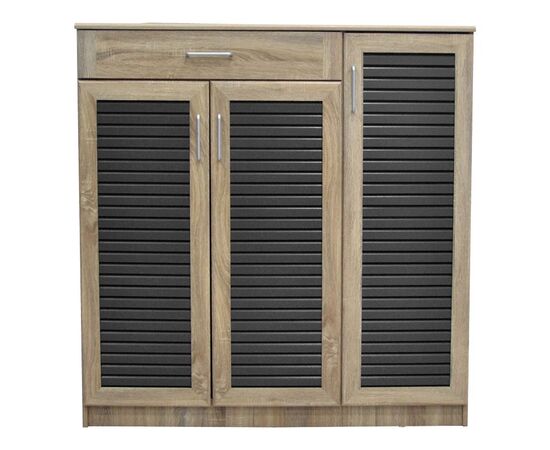 Παπουτσοθήκη-ντουλάπι Sante pakoworld 30 ζεύγων σε sonoma-ανθρακί απόχρωση 120x37x123εκ - ΕΠΙΠΛΑ ΕΙΣΟΔΟΥ στο Milonadakis.gr