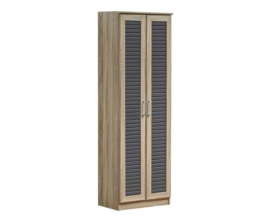 Παπουτσοθήκη-ντουλάπα SANTE pakoworld 21 ζεύγων σε sonoma-ανθρακί απόχρωση 60x37x183εκ - ΕΠΙΠΛΑ ΕΙΣΟΔΟΥ στο Milonadakis.gr