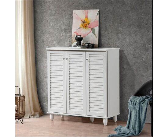 Παπουτσοθήκη-ντουλάπι Santo pakoworld 16 ζεύγων σε λευκή απόχρωση 89.5x34.5x91.5εκ - ΕΠΙΠΛΑ ΕΙΣΟΔΟΥ στο Milonadakis.gr