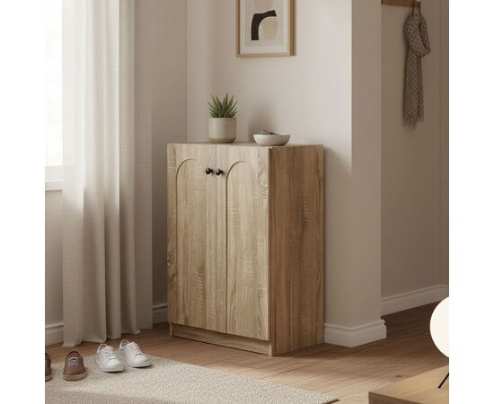 Παπουτσοθήκη-ντουλάπι Ambera pakoworld σε sonoma απόχρωση 60x36.5x81.5εκ - ΕΠΙΠΛΑ ΕΙΣΟΔΟΥ στο Milonadakis.gr