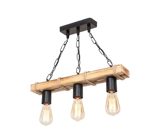 Φωτιστικό οροφής τρίφωτο PWL-1027 pakoworld Ε27 φυσικό-μαύρο 48.5x10x47εκ - ΦΩΤΙΣΤΙΚΑ ΟΡΟΦΗΣ στο Milonadakis.gr