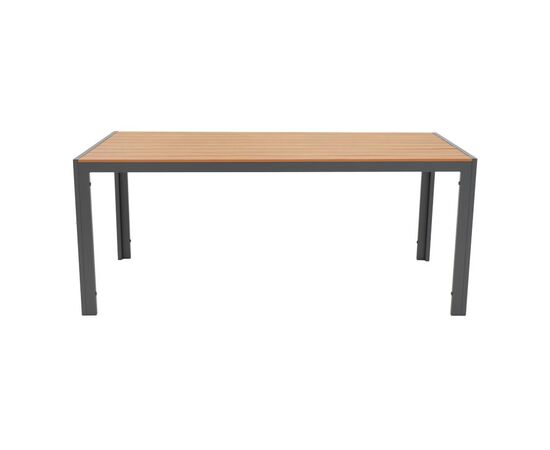 Τραπέζι Nares pakoworld αλουμίνιο ανθρακί-plywood φυσικό 180x90x72.5εκ - ΤΡΑΠΕΖΙΑ ΕΞ. ΧΩΡΟΥ στο Milonadakis.gr