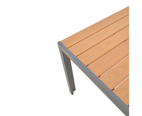 Τραπέζι Nares pakoworld αλουμίνιο ανθρακί-plywood φυσικό 180x90x72.5εκ - ΤΡΑΠΕΖΙΑ ΕΞ. ΧΩΡΟΥ στο Milonadakis.gr