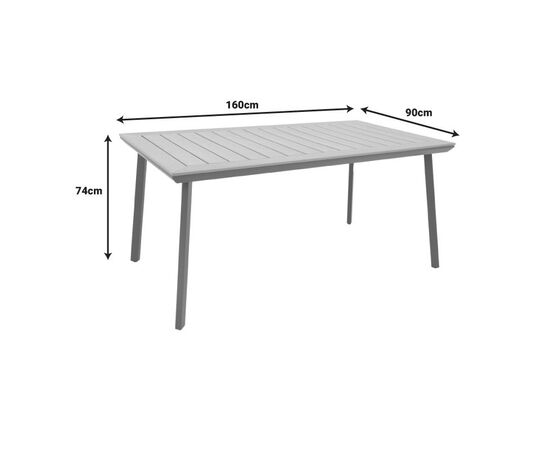 Τραπέζι Griffith pakoworld ανθρακί αλουμίνιο και plywood σε φυσική απόχρωση 160x90x74εκ - ΤΡΑΠΕΖΙΑ ΕΞ. ΧΩΡΟΥ στο Milonadakis.gr