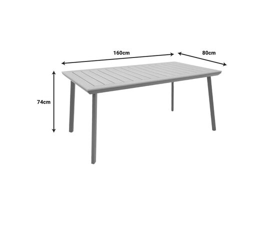 Τραπέζι Griffith pakoworld ανθρακί αλουμίνιο και plywood σε φυσική απόχρωση 160x90x74εκ - ΤΡΑΠΕΖΙΑ ΕΞ. ΧΩΡΟΥ στο Milonadakis.gr