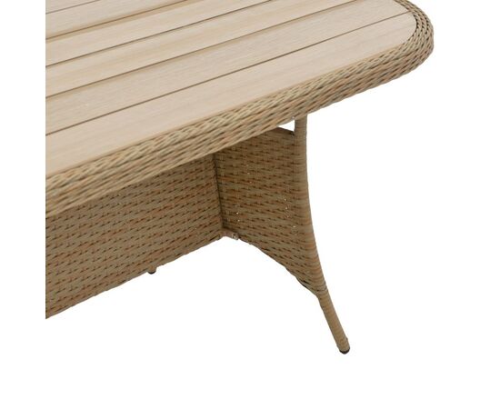 Τραπέζι Keir pakoworld rattan-αλουμίνιο καφέ 180x90x72εκ - ΤΡΑΠΕΖΙΑ ΕΞ. ΧΩΡΟΥ στο Milonadakis.gr
