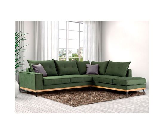 Γωνιακός καναπές αριστερή γωνία Luxury II pakoworld ύφασμα κυπαρισσί-ανθρακί 290x235x95εκ - ΚΑΝΑΠΕΔΕΣ-ΣΑΛΟΝΙΑ στο Milonadakis.gr