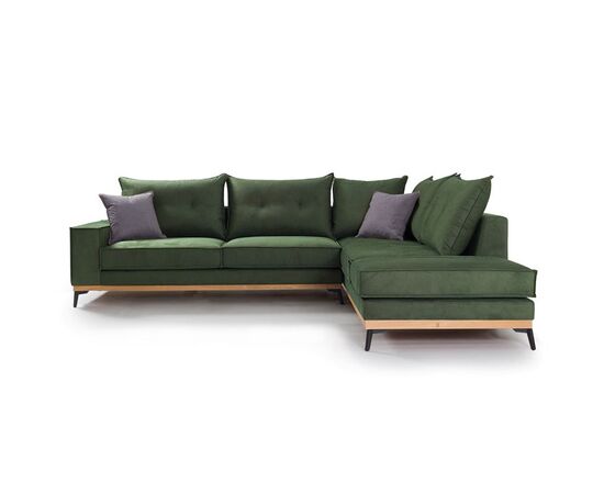 Γωνιακός καναπές αριστερή γωνία Luxury II pakoworld ύφασμα κυπαρισσί-ανθρακί 290x235x95εκ - ΚΑΝΑΠΕΔΕΣ-ΣΑΛΟΝΙΑ στο Milonadakis.gr