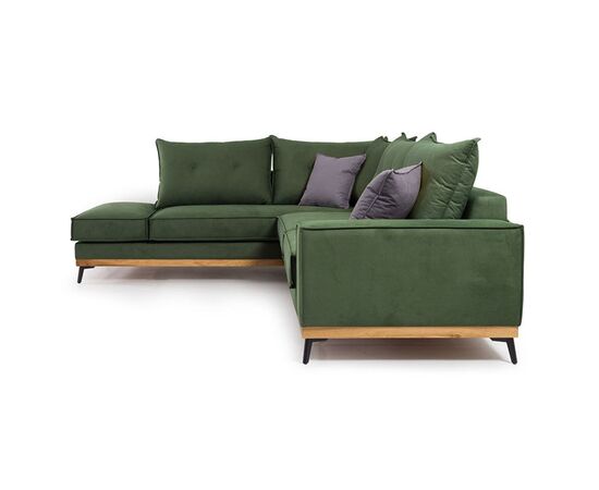 Γωνιακός καναπές δεξιά γωνία Luxury II pakoworld ύφασμα κυπαρισσί-ανθρακί 290x235x95εκ - ΚΑΝΑΠΕΔΕΣ-ΣΑΛΟΝΙΑ στο Milonadakis.gr