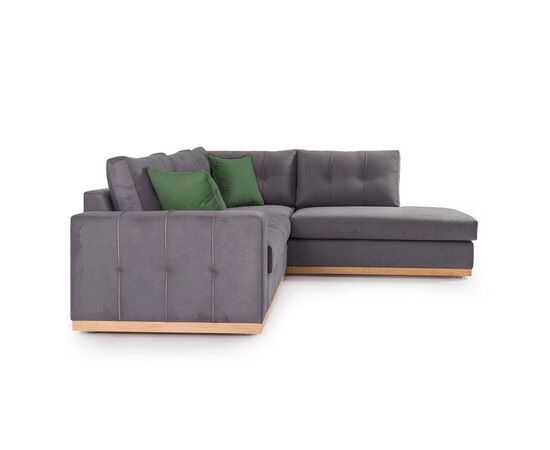 Γωνιακός καναπές αριστερή γωνία Boston pakoworld ύφασμα ανθρακί-κυπαρισσί 280x225x90εκ - ΚΑΝΑΠΕΔΕΣ-ΣΑΛΟΝΙΑ στο Milonadakis.gr